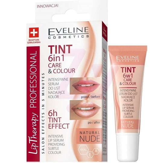 

Сыворотка для губ, придающая цвет Tint Nude, 12 мл Eveline Cosmetics, Lip Therapy