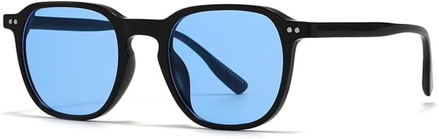 

Круглые солнцезащитные очки для женщин и мужчин с декоративными заклепками и градиентными линзами UV400 для бега на открытом воздухе UYPTK, C2 Black Blue