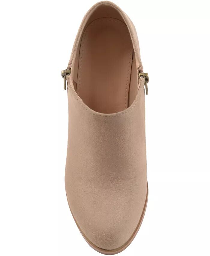 Женские полусапоги Sanzi с боковой молнией Shooties Journee Collection, коричневый/бежевый — фото 4