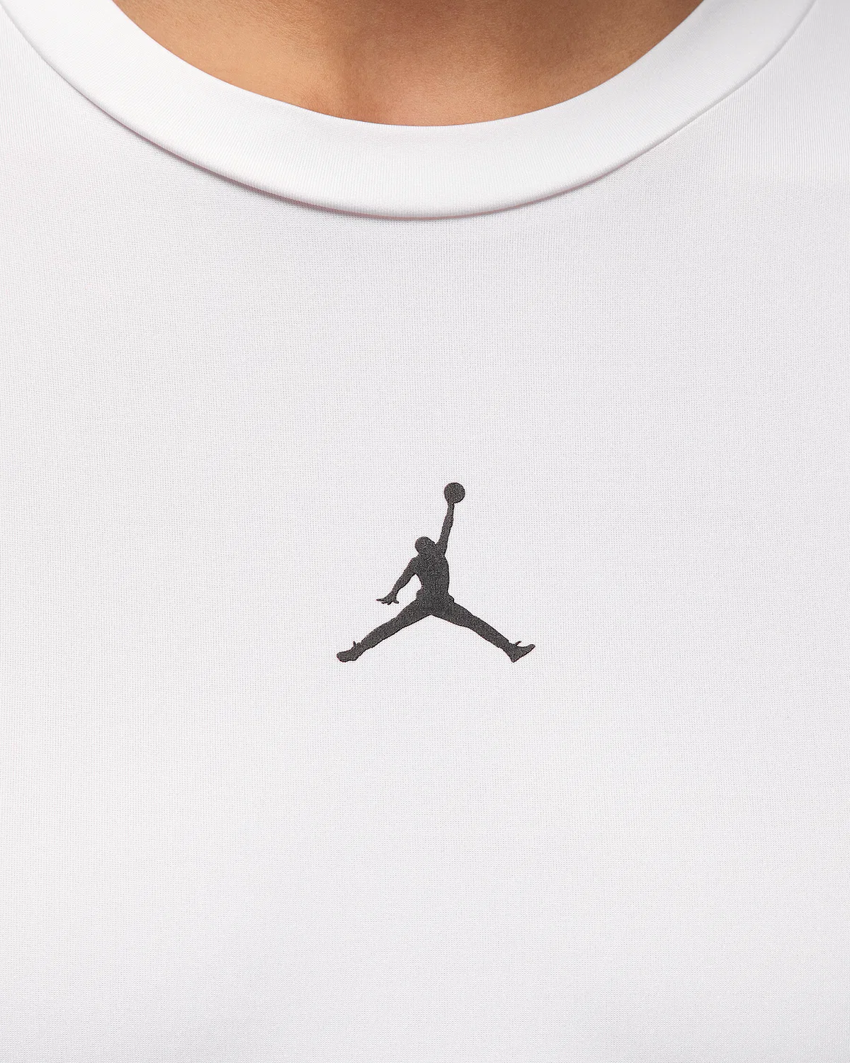 Мужская длинная базовая футболка Dri-FIT Jordan Sport, White/Black — фото 4