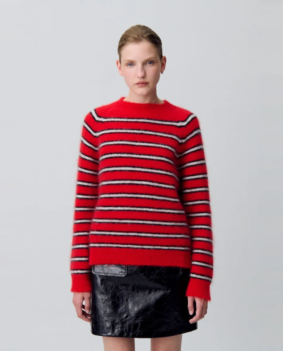 

Женский джемпер в широкую полоску Claudie Pierlot, красный/черный