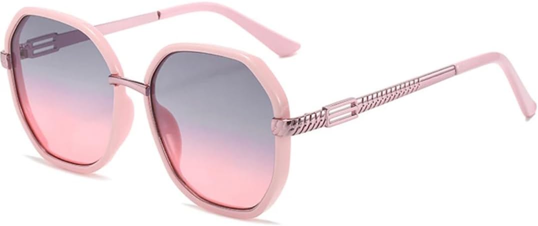 

Солнцезащитные очки с защитой UV400 | Металлическая увеличенная оправа, градиентные линзы | Для женщин и мужчин, для занятий спортом на открытом воздухе и вождения DSVIGF, Gray Pink