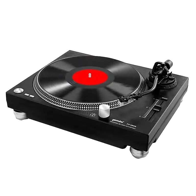 

Проигрыватель Gemini Gemini TT-1200 Belt Drive DJ Turntable Record Player with USB Interface