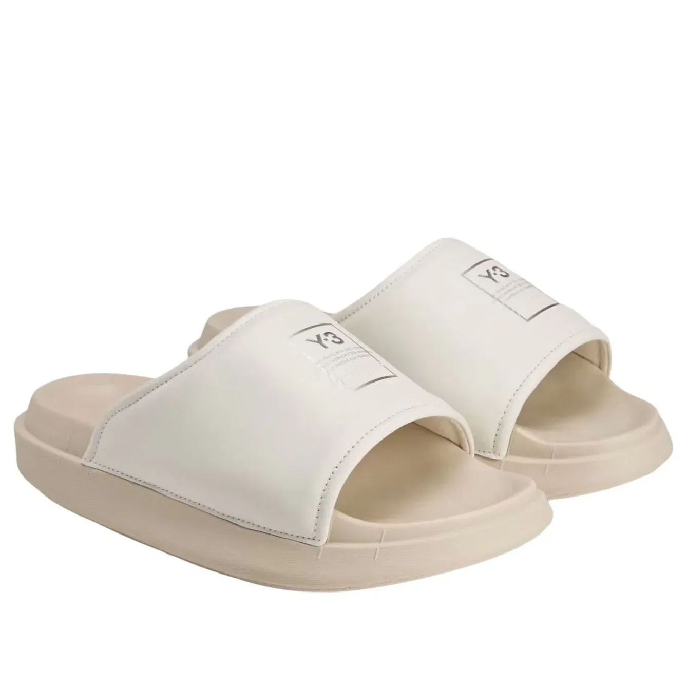 Шлепанцы Adidas Y-3 Slide 'Off White Alumina' KI4032, бежевый — фото 2