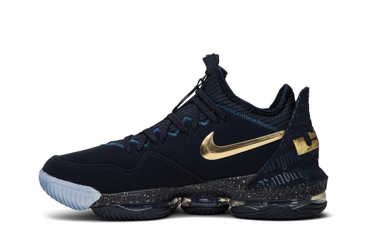 Кроссовки Nike Titan x LeBron 16 Low, синий — фото 3