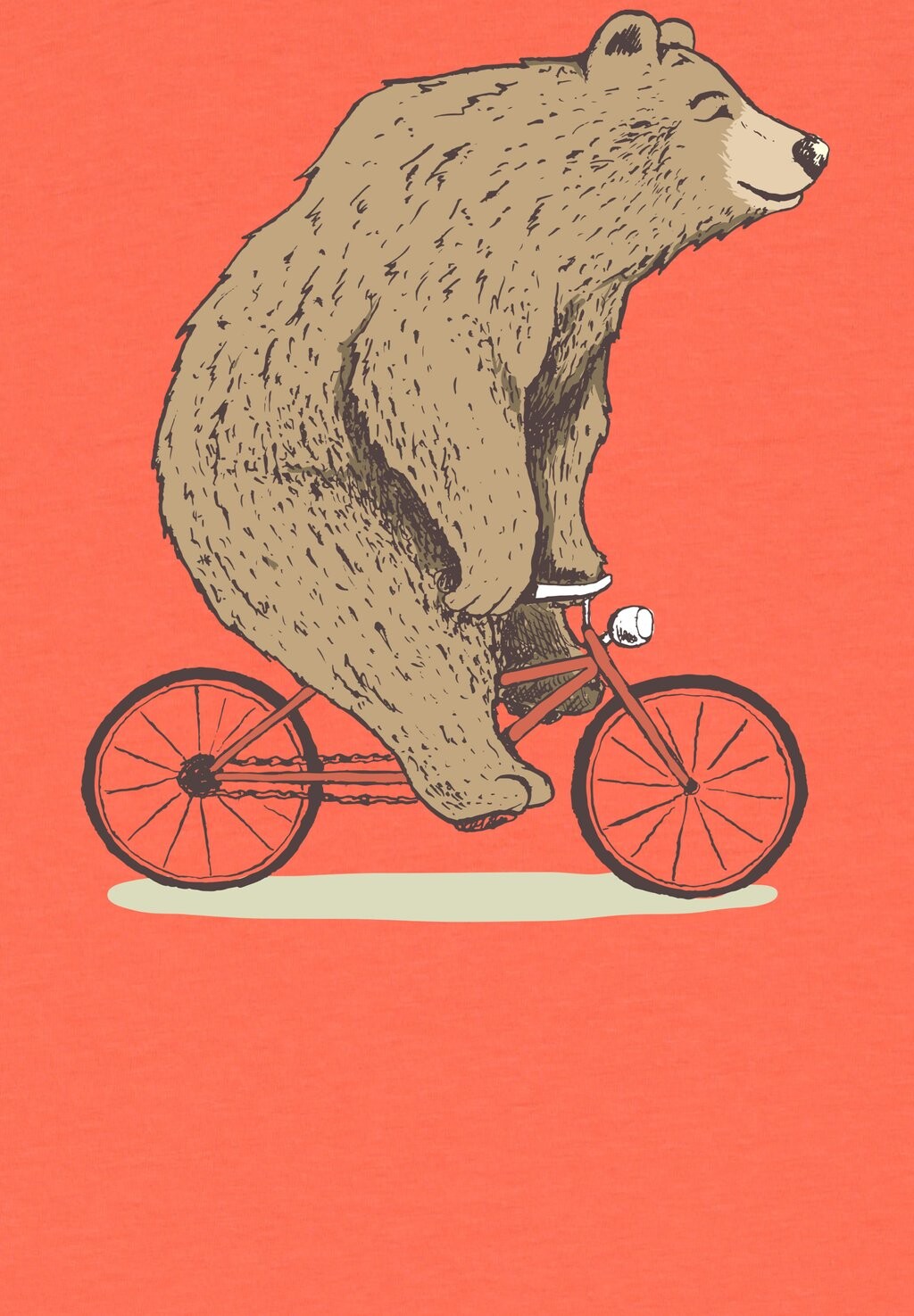 Футболка с принтом FAHRRADBÄR Watapparel, цвет fiesta — фото 3