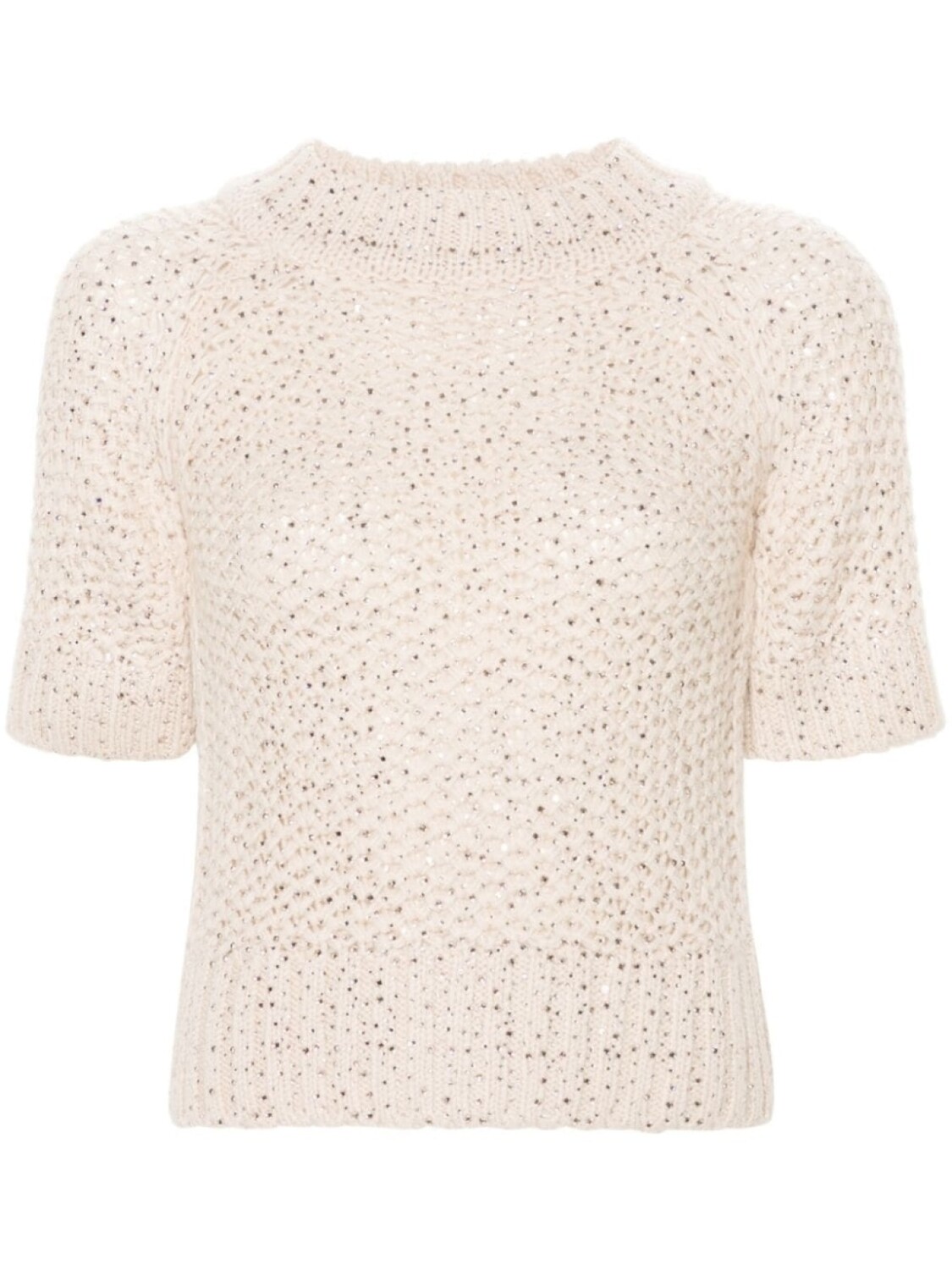

Ermanno Scervino топ с кристаллами, нейтральный цвет