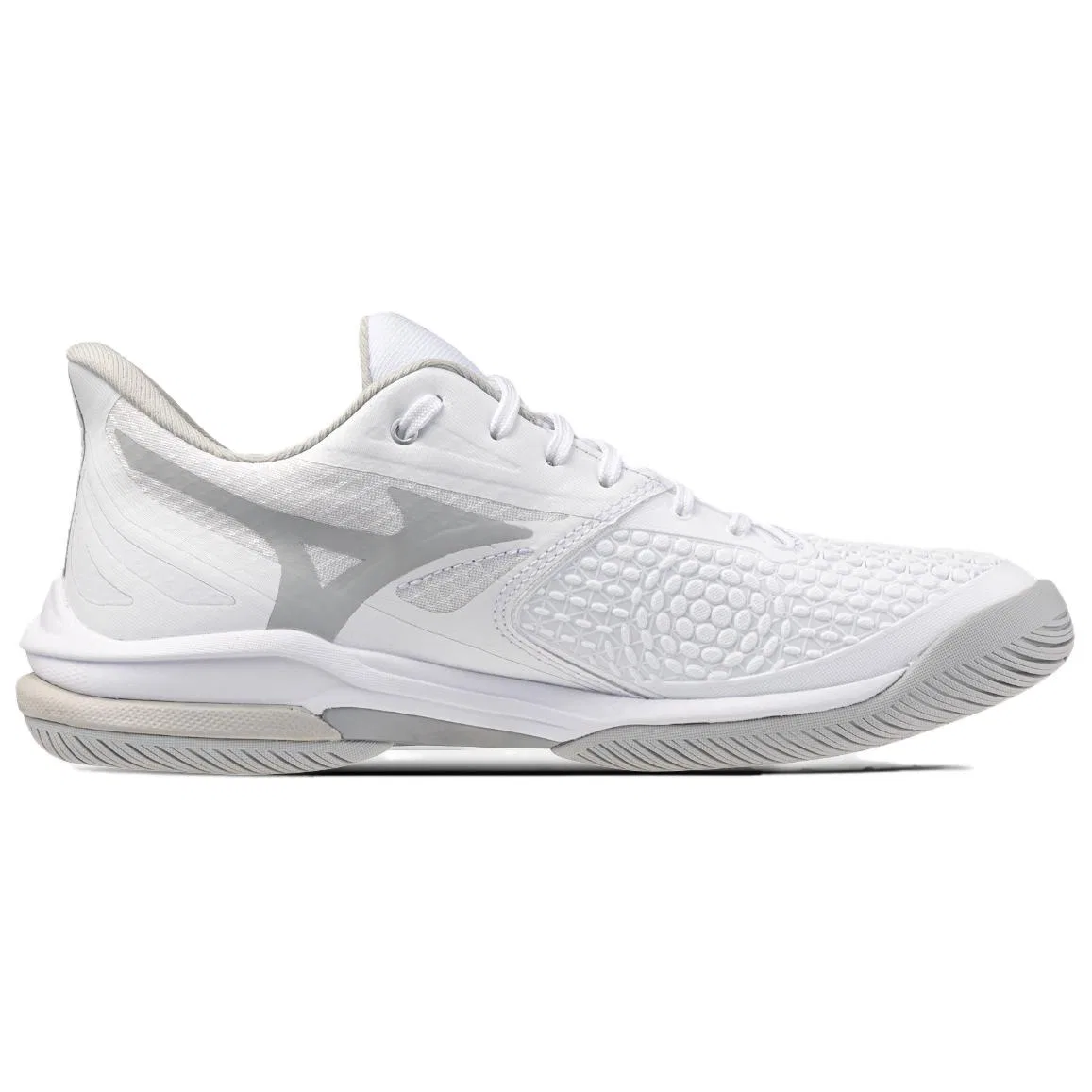 Кроссовки теннисные Wave Exceed Tour 7 AC Mizuno бело-серые — фото 4