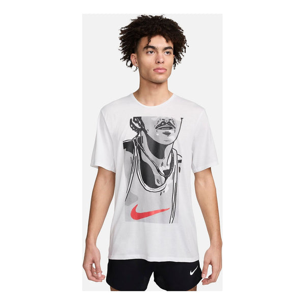 

Футболка dri fit rise 365 logot Nike, белый