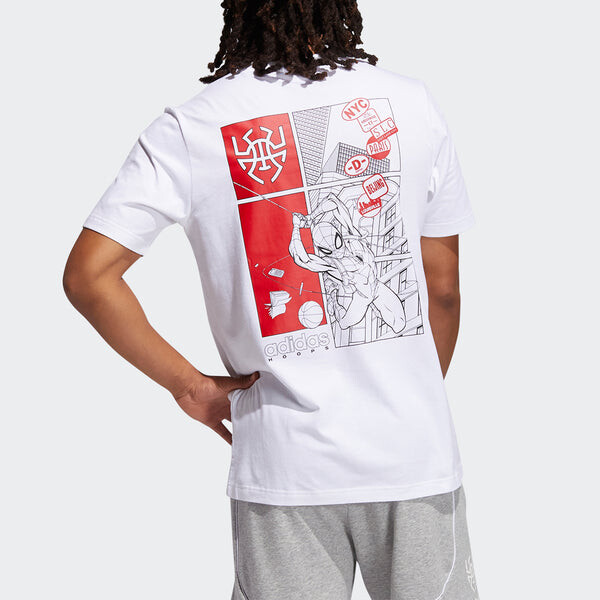 Футболка originals x marvel don journey tee Adidas, белый — фото 3
