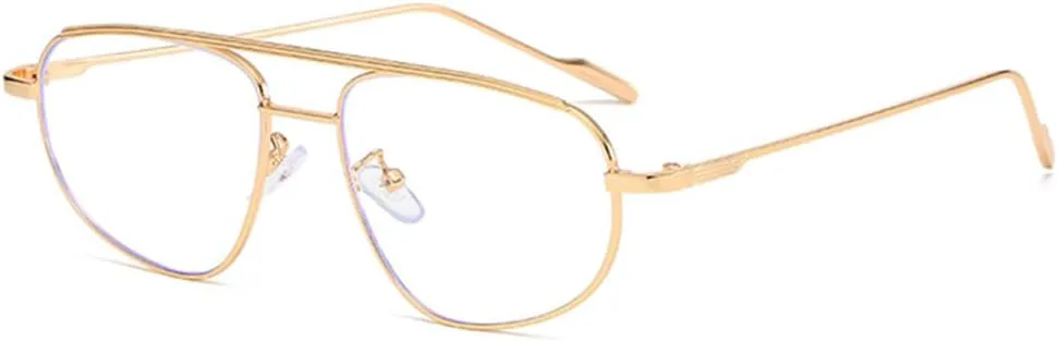 

Винтажные солнцезащитные очки для женщин, маленькая металлическая оправа, «кошачий глаз», женские солнцезащитные очки из сплава для мужчин HDUBFY, Gold Clear