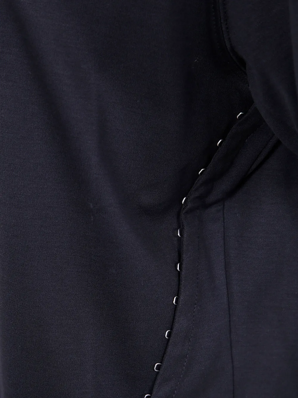 Хлопковая футболка с металлической отделкой Mugler, черный — фото 3