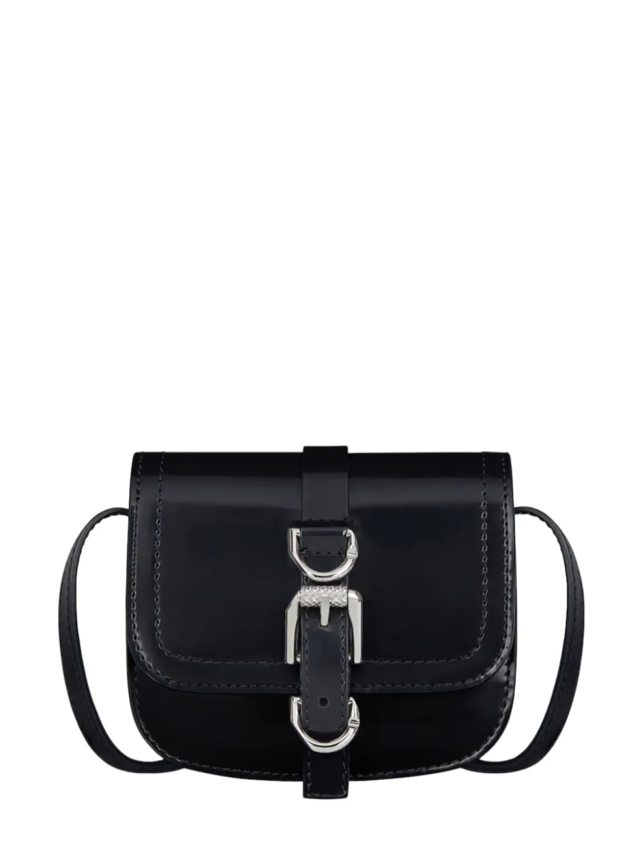 

Сумка Voyou Neck Crossbody из блестящей кожи Givenchy, черный