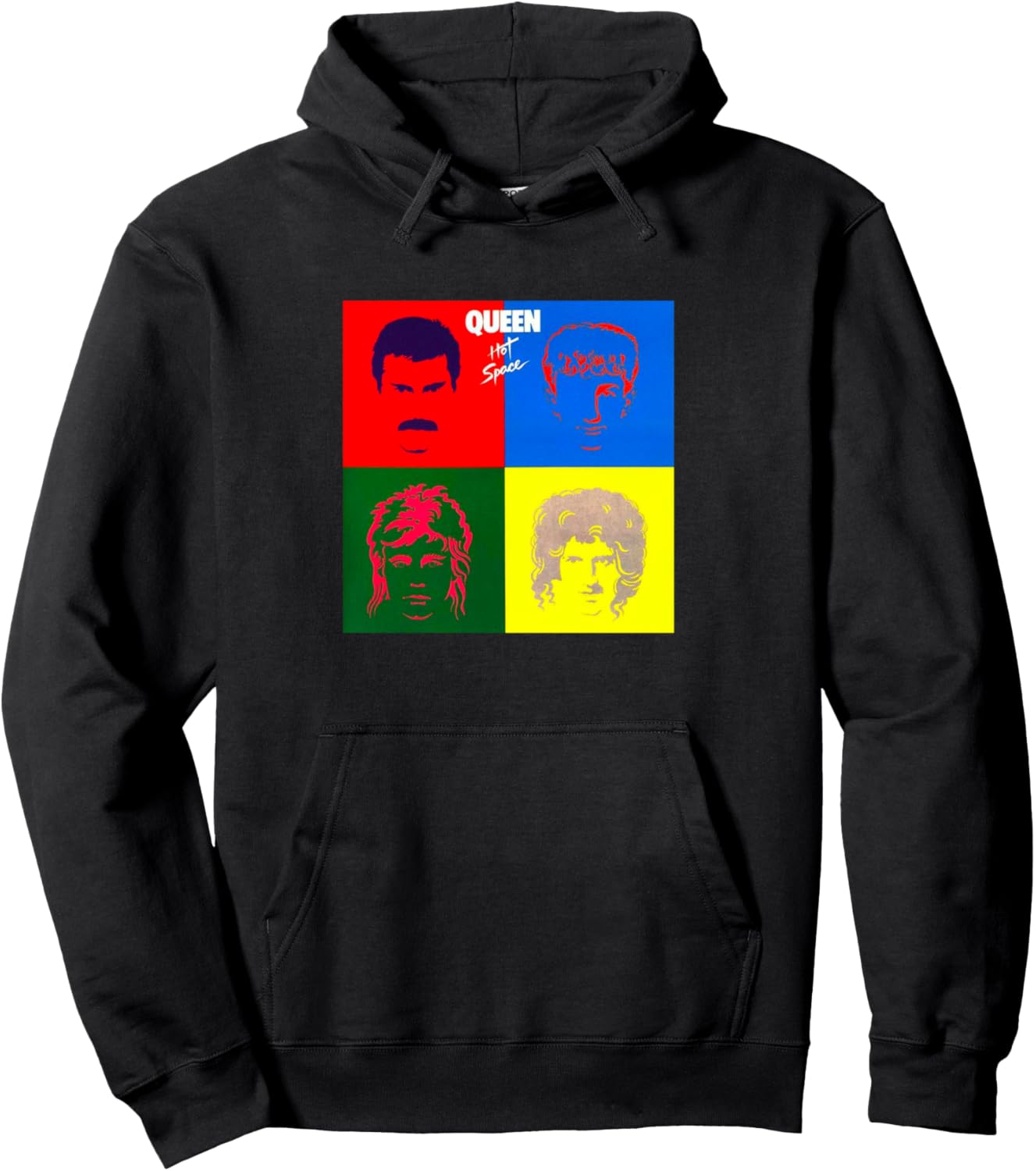 

Официальная толстовка Queen Hot Space, черная, Черный, Официальная толстовка Queen Hot Space, черная