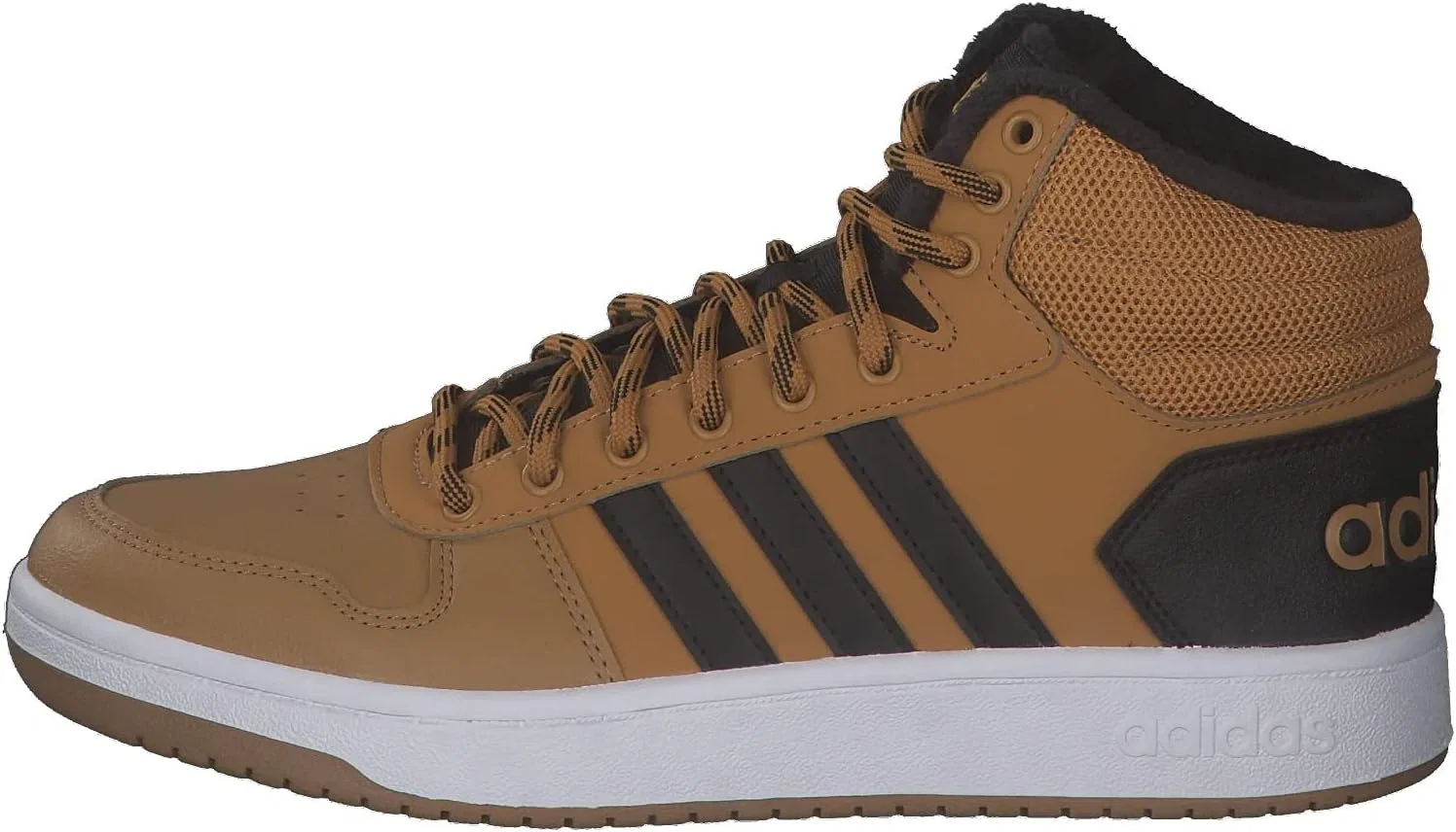 Детские гимнастические кроссовки Adidas Hoops Mid 2.0 унисекс, Brown Black — фото 2