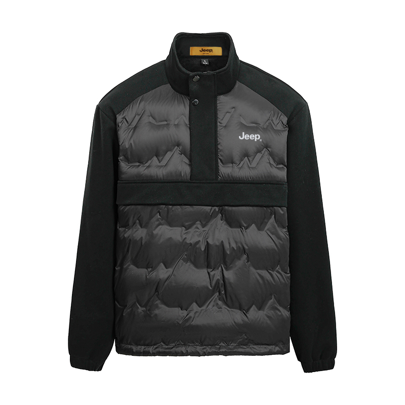 

Свитшот мужской с воротником стойкой Jeep, pure черный