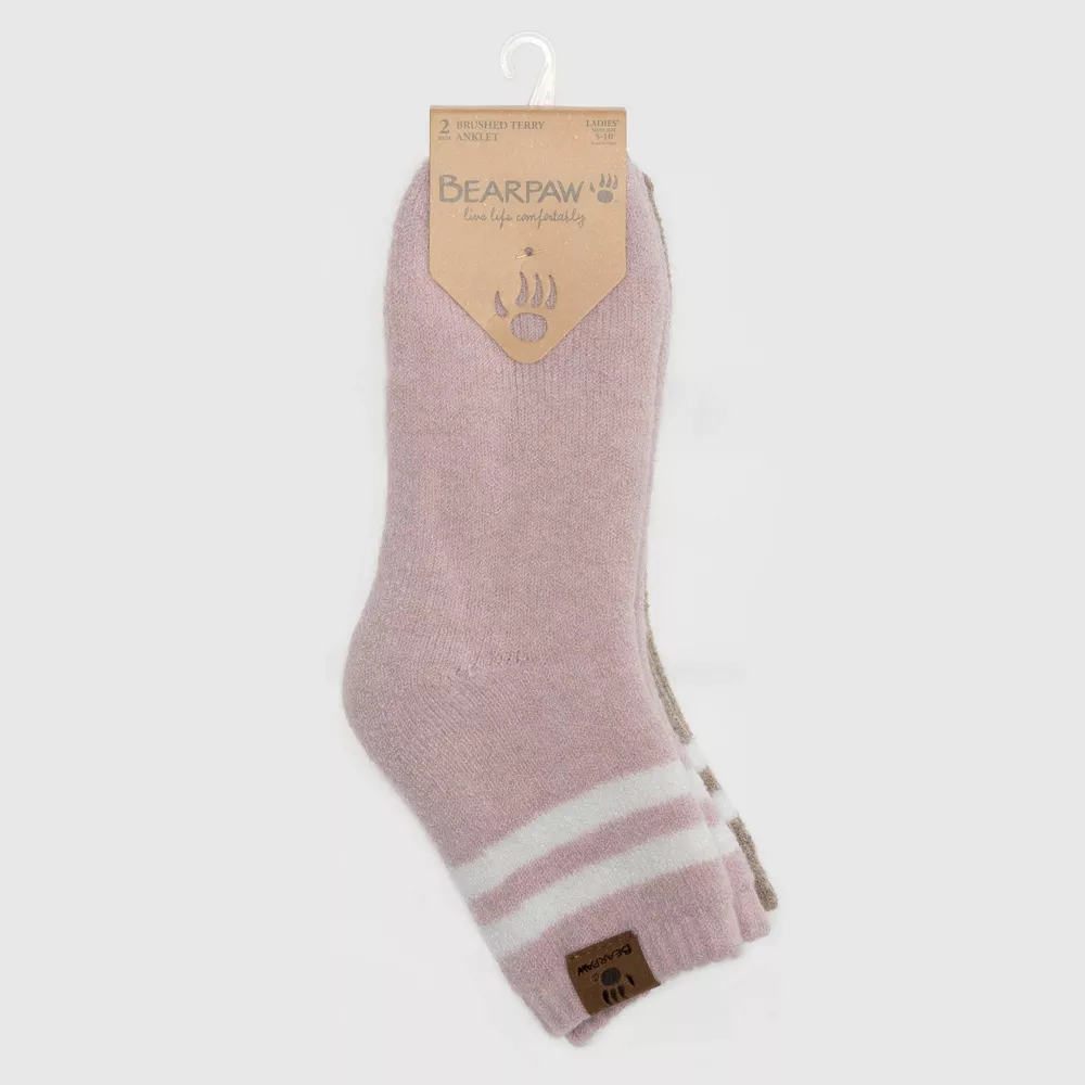 

Женские полосатые носки Bearpaw Varsity 2 пары Bear Paw, цвет Pink