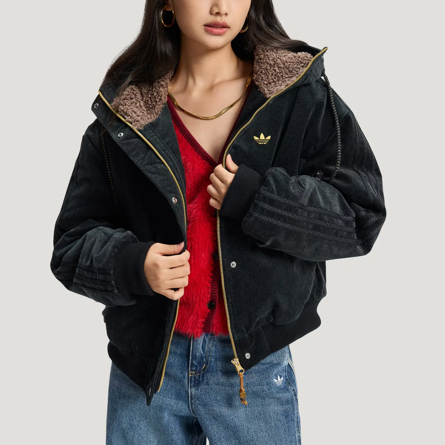 Куртка утепленная FW25 Puffer Adidas Originals, черный — фото 4