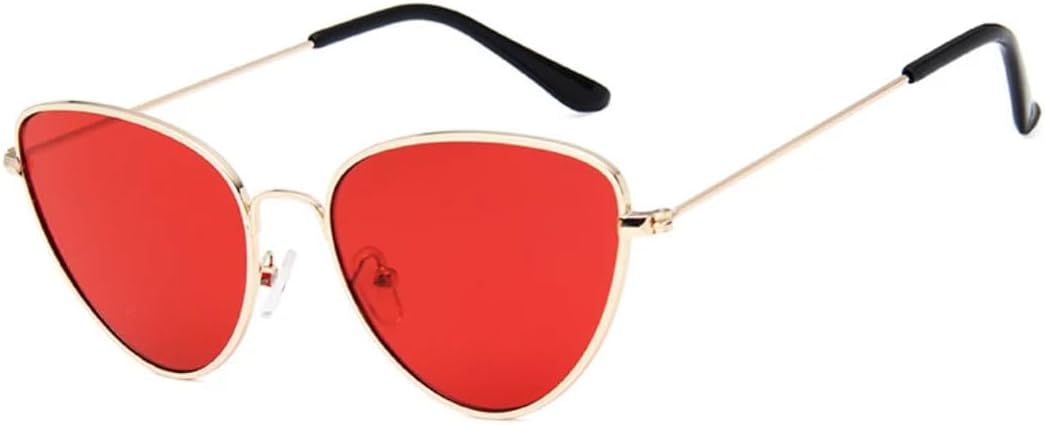 

Солнцезащитные очки с защитой UV400 | «Кошачий глаз», прозрачная красная металлическая оправа | для женщин и мужчин, для занятий спортом на открытом воздухе и вождения DSVIGF, C01