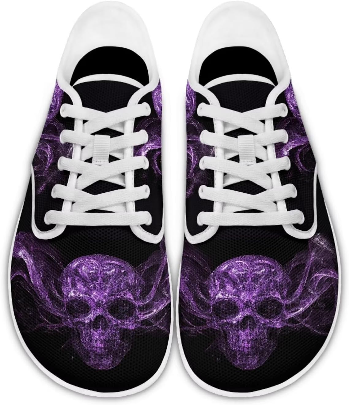

Женские кроссовки с черепом, для бега и прогулок, спортивные, с шнуровкой, для тенниса и повседневного отдыха Ecaestolph, фиолетовый