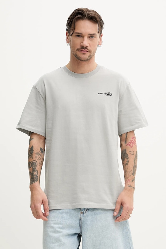 

Хлопковая футболка Karl Kani, серый