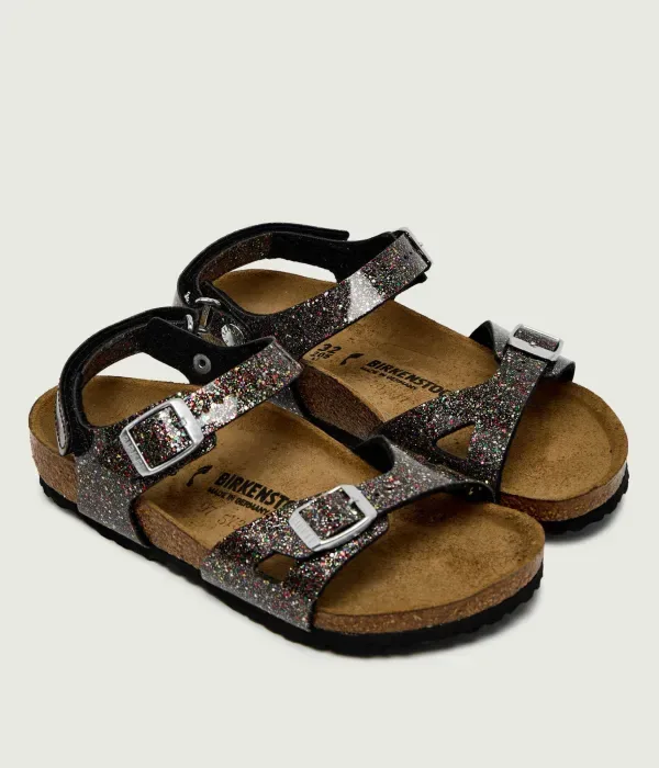 Детские кожаные сандалии AS Kids Rio narrow fit Birkenstock, мультиколор — фото 2