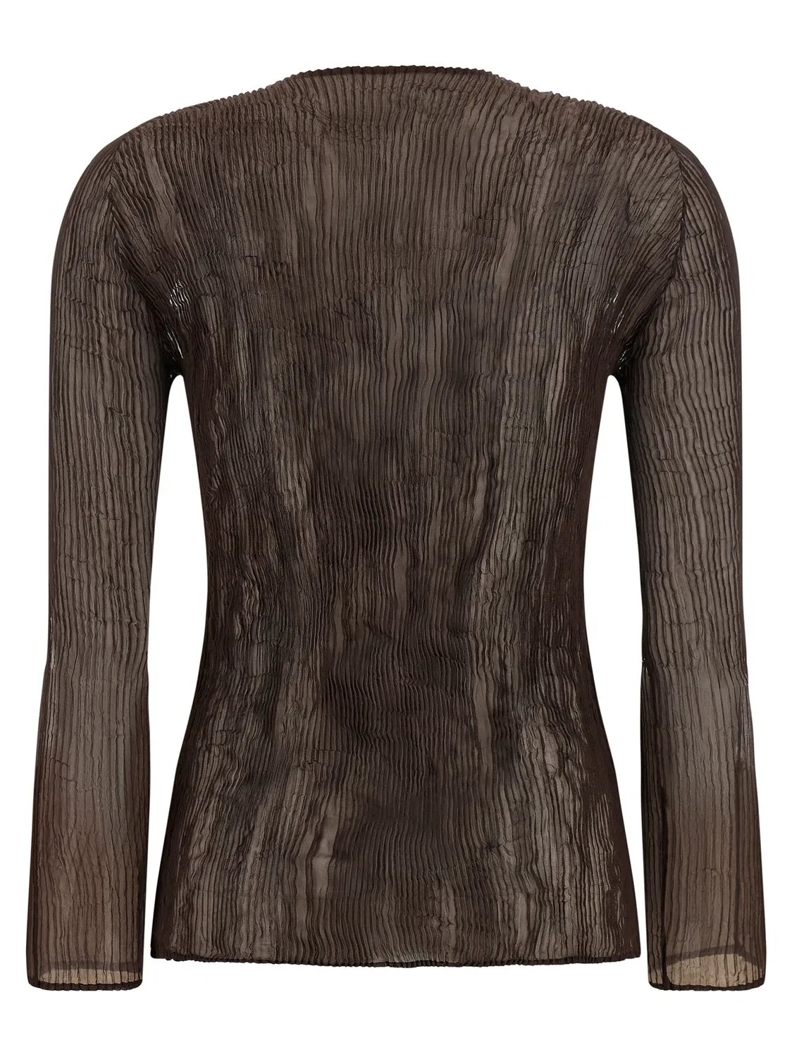 Топ "Chiffon Twist 1" Issey Miyake, коричневый — фото 2