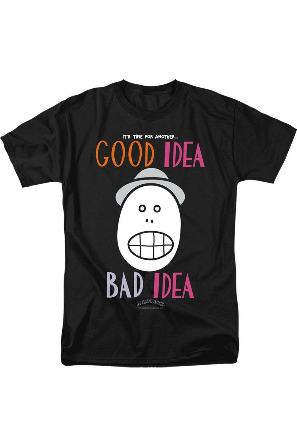 

Футболка с коротким рукавом для взрослых Animaniacs Good Idea Bad Idea Gildan, черный