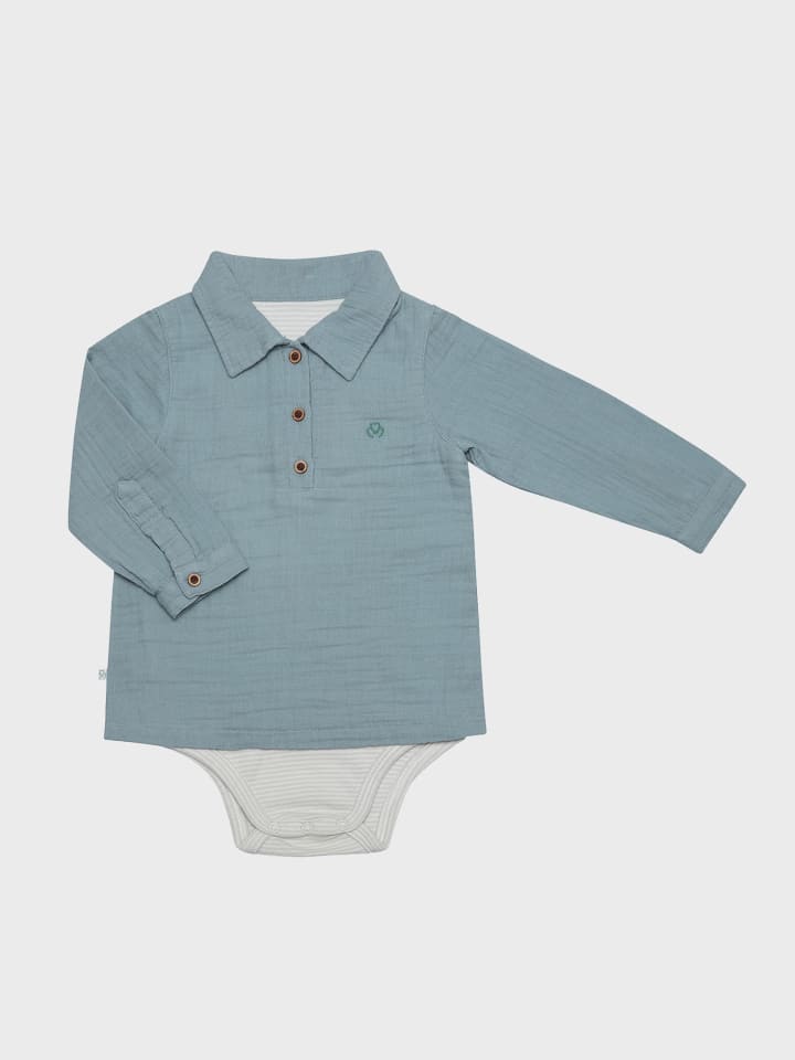 

OrganicEra Боди с длинными рукавами, цвет Era Blue