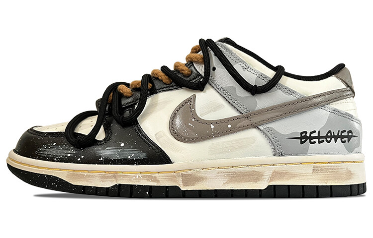 

Кроссовки Nike Dunk Skateboarding Shoes Men Low-top Gray/Beige, светло-серый