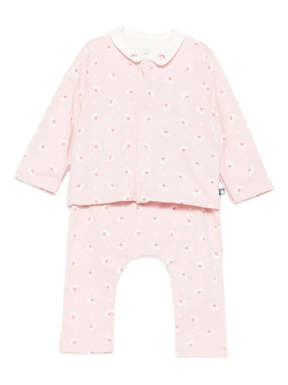 

Спортивный костюм с цветочным принтом (комплект из трех) Petit Bateau, розовый
