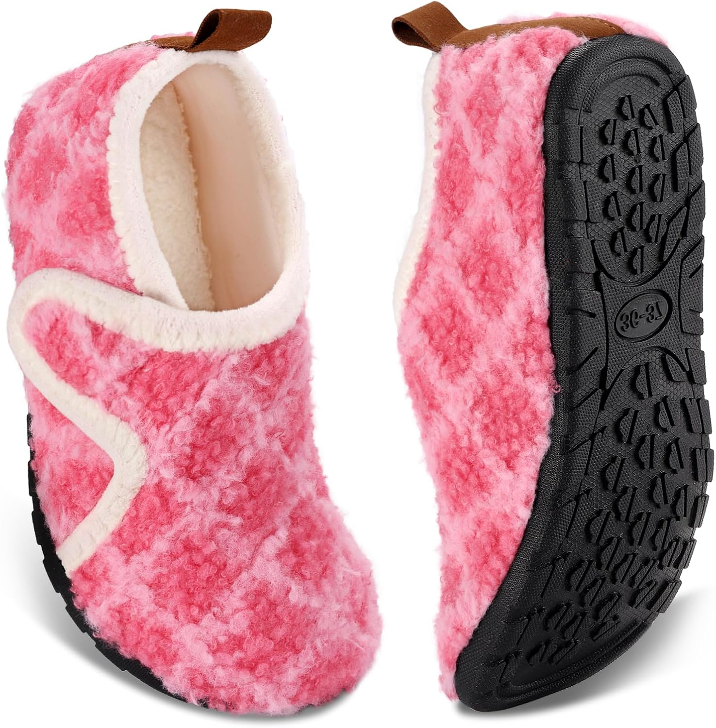 

Домашние тапочки Ibeauti для женщин и мужчин, легкие и удобные, как носки, с резиновой подошвой, для дома, спальни и путешествий, розовый