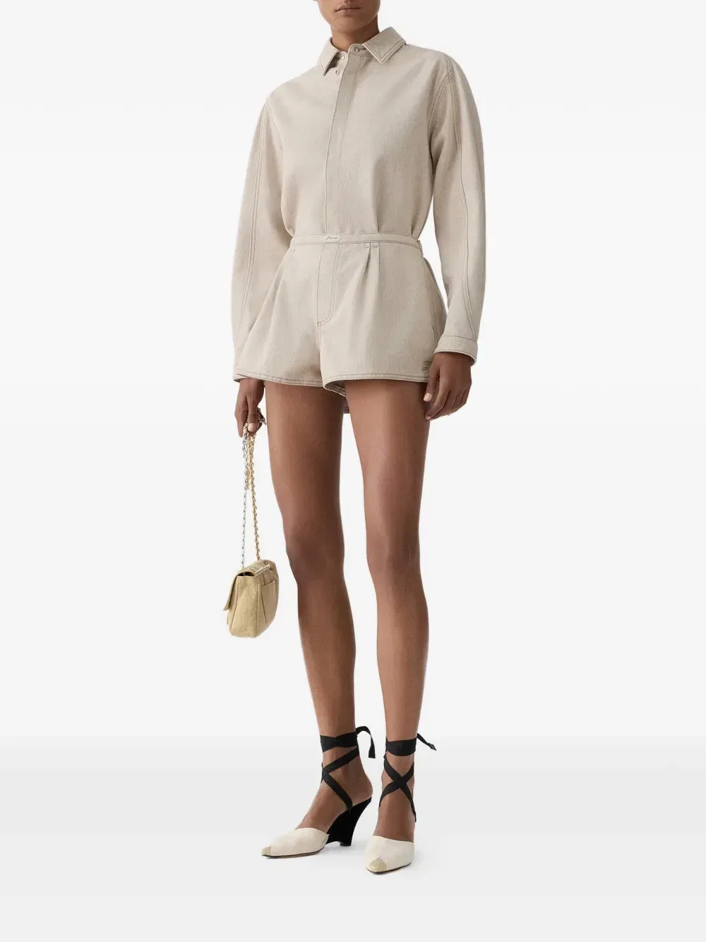 Денимные шорты Amelo de-Nîmes JACQUEMUS, бежевый — фото 2