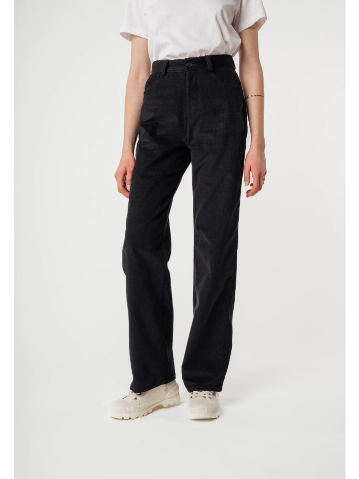 

Вельветовые брюки с высокой талией и широкими штанинами OORJA MELA