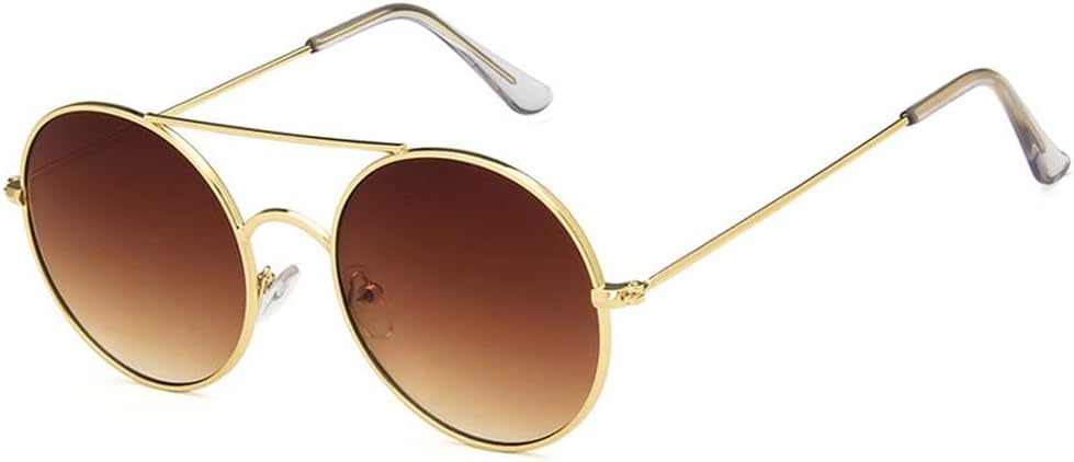 

Классические маленькие круглые солнцезащитные очки для мужчин, роскошные металлические солнцезащитные очки для мужчин, модные очки для вождения и отдыха, защита от УФ-излучения UV400 TKKTLLT, Gold Tea