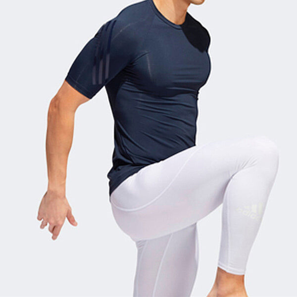 Футболка Adidas Training Sports Round Neck Short Sleeve 'Legendary Blue', синий — фото 4