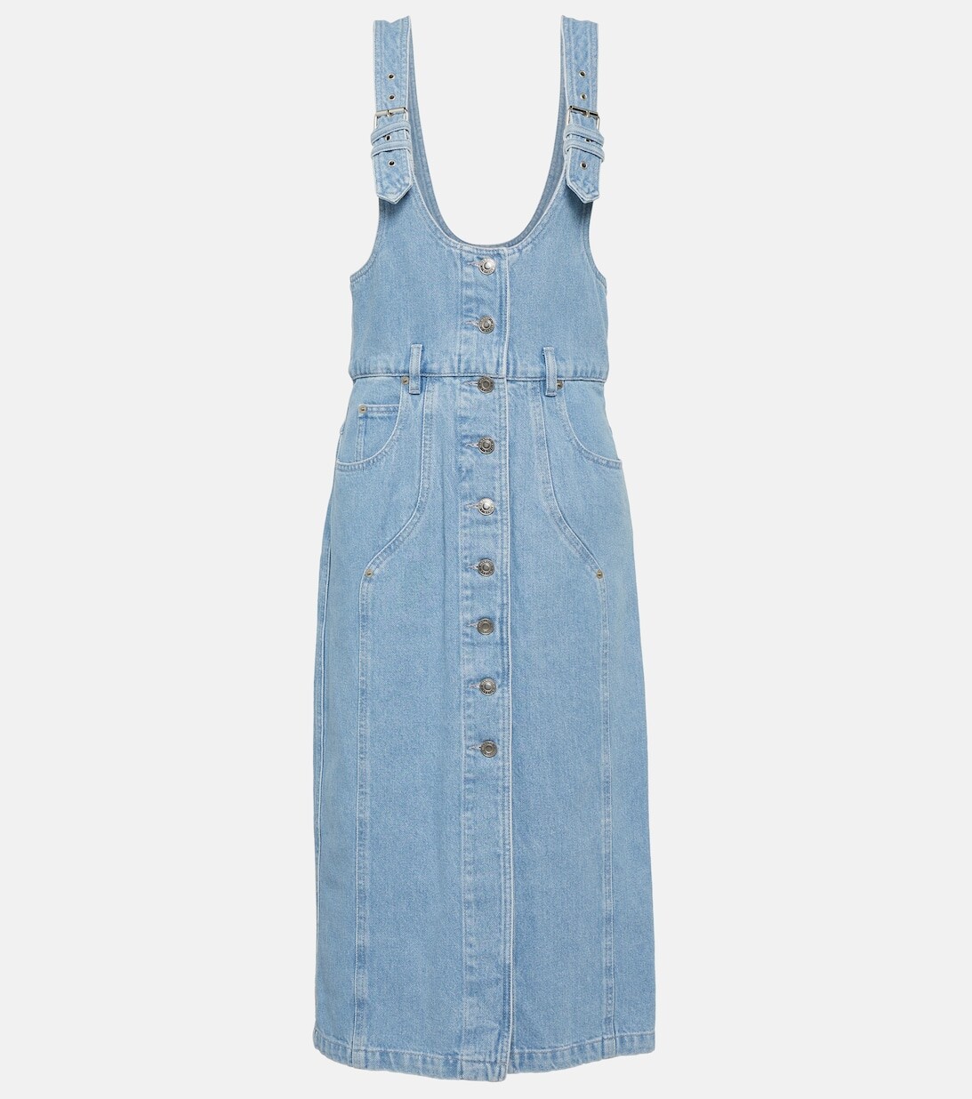 

Платье мини из филиппинского денима MARANT ETOILE, синий