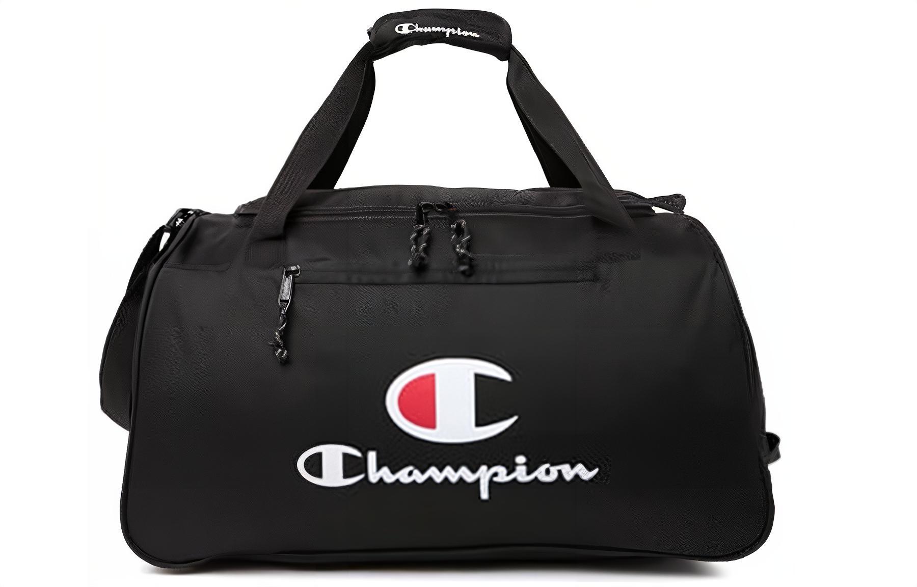 

Champion Полиэстеровая сумка через плечо Спортивная сумка Дорожная сумка Классическая унисекс черная, Black