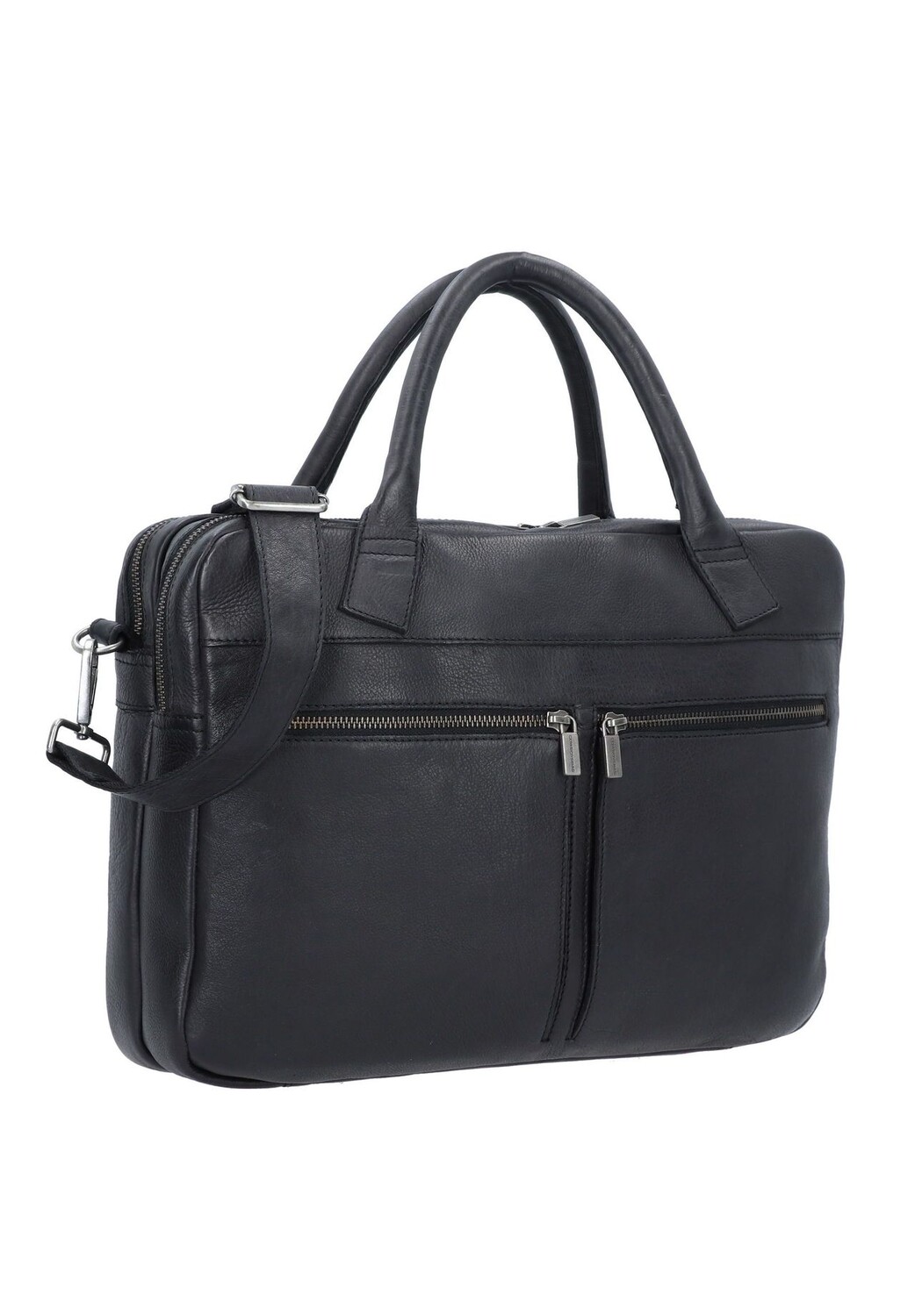 

Кожаный портфель Carrington 37 см с отделением для ноутбука COWBOYSBAG, черный