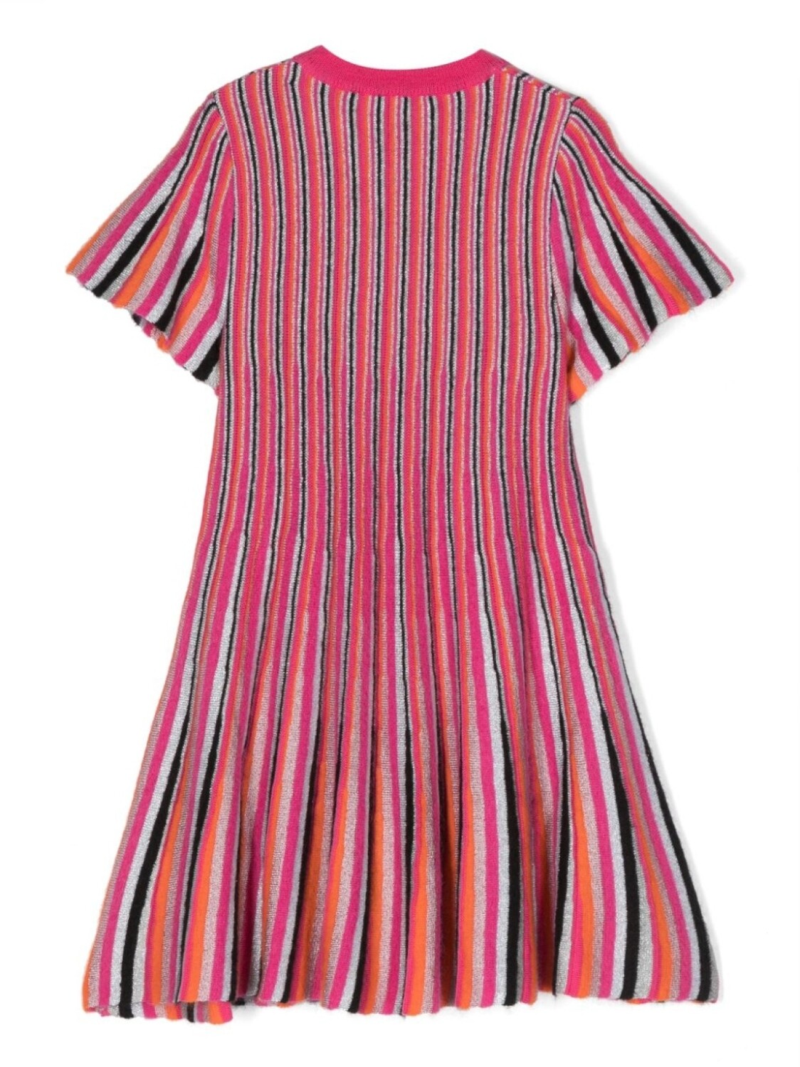 

Missoni Kids полосатое платье в рубчик, розовый