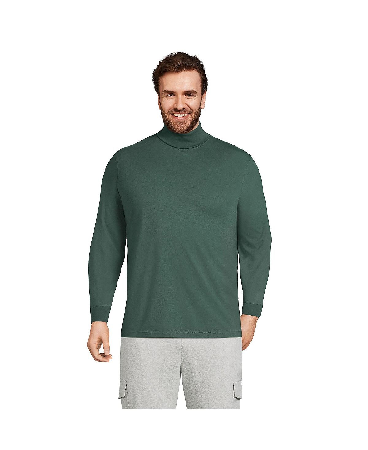 

Мужская футболка с водолазкой Big & Tall Super-T Lands' End