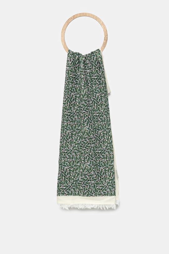 

Хлопковый шарф Lacoste, зеленый