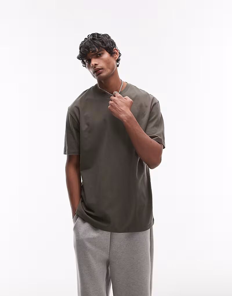 

Футболка Topman свободного кроя цвета хаки