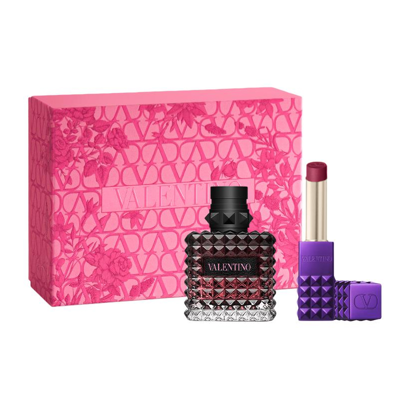 

Набор парфюма adventure miss perfume stud lipstick box eau de parfum edp vanilla jasmine 2,3 г + 50 мл Valentino