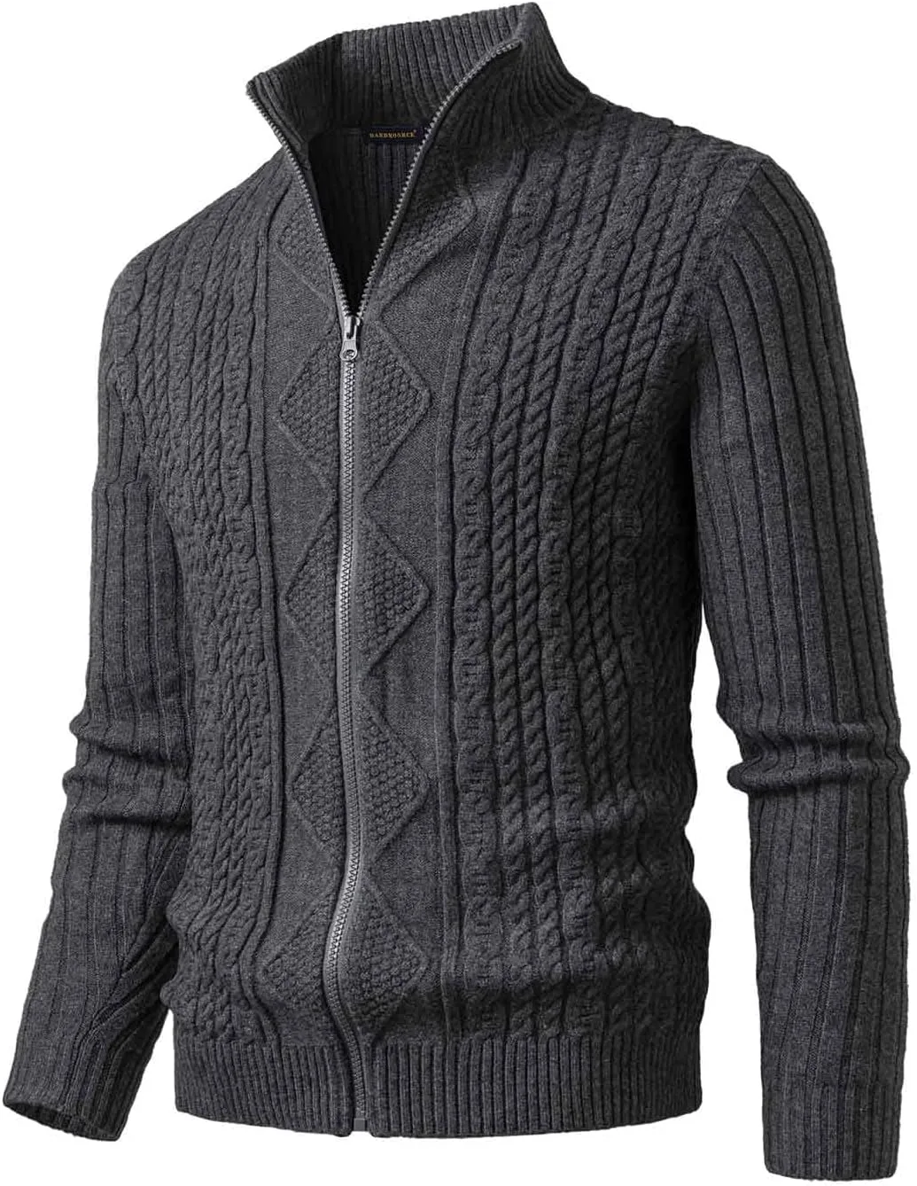 

Мужской кардиган на молнии с воротником стойкой Harbrosrce