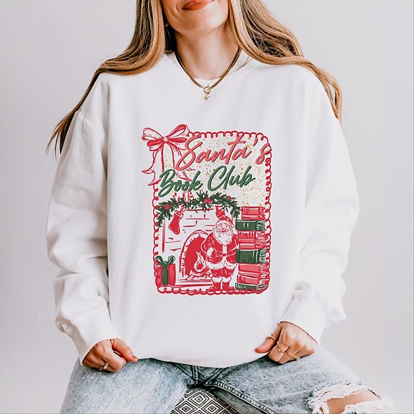 

Свитшот женский Santa'S book club coquette легкий garment dyed Simply Sage Market, White, Белый, Свитшот женский Santa'S book club coquette легкий garment dyed Simply Sage Market, White