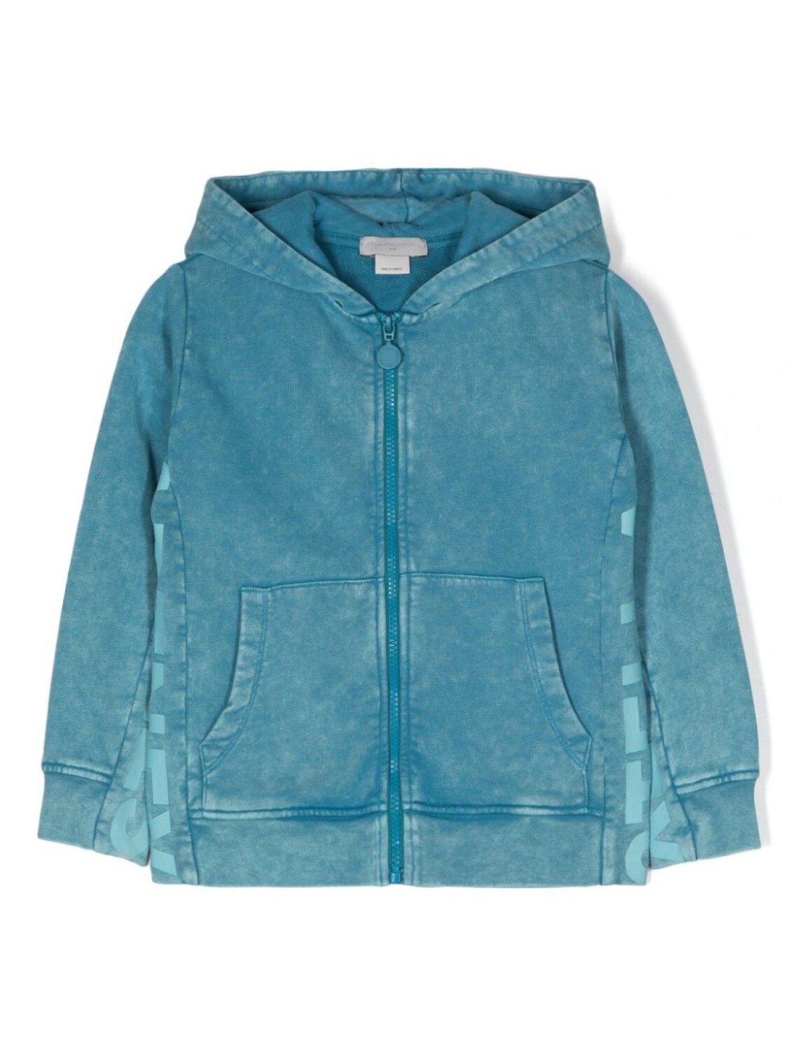 

Stella McCartney Kids худи на молнии с логотипом, синий