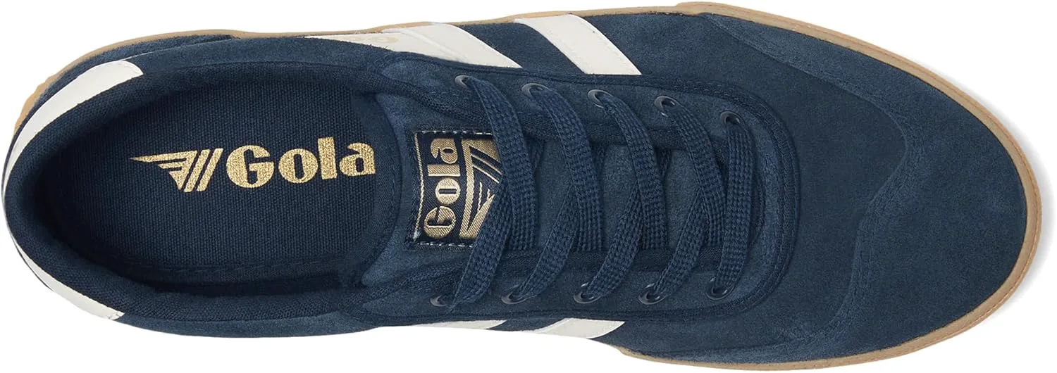Кроссовки Gola Mens Badminton Suede, темно-синий/белый — фото 2