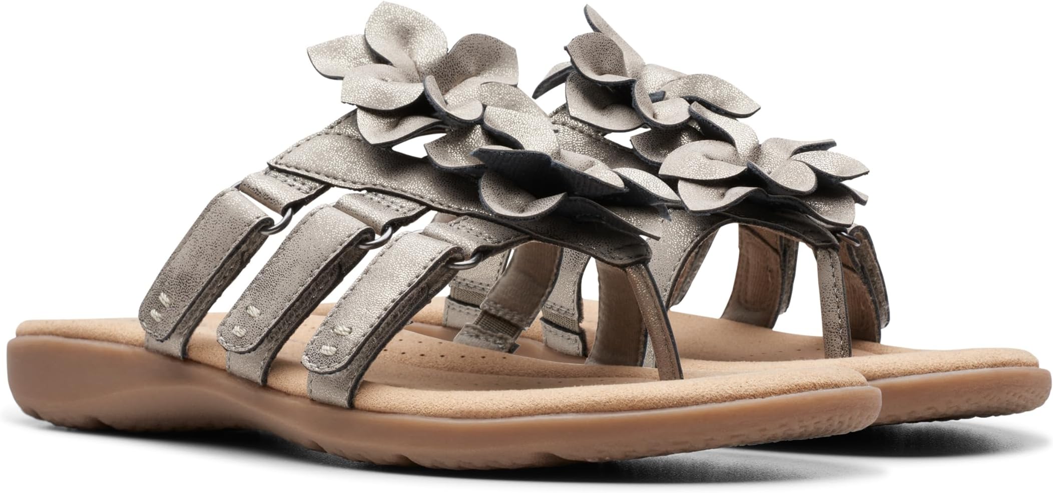 Сандалии Clarks Elizabelle Mae, цвет Pewter Metallic Synthetic
