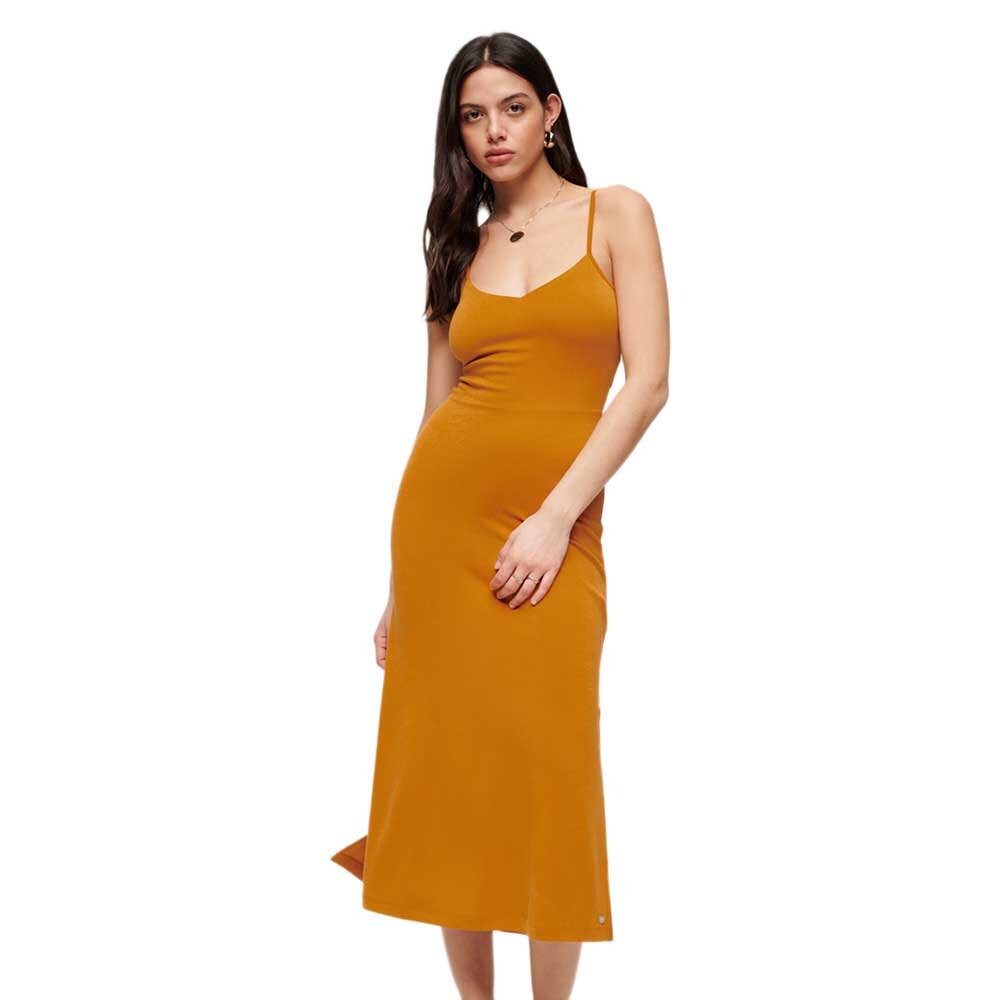 

Длинное платье Superdry Studios Jersey Open Back Sleveless, оранжевый